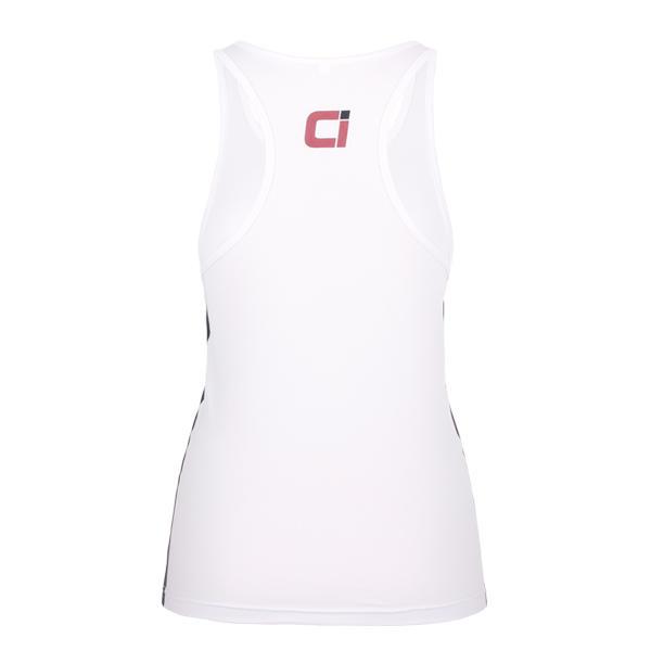 white tank top womens club 100 polyester