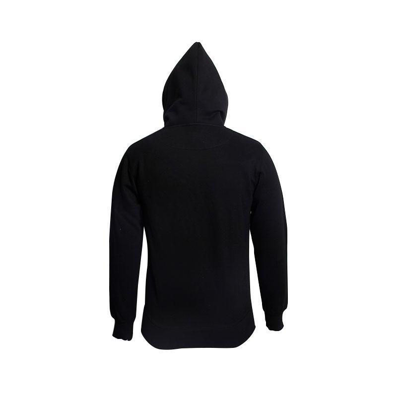 Oversized hoodie men fleece Embroidery zipper up