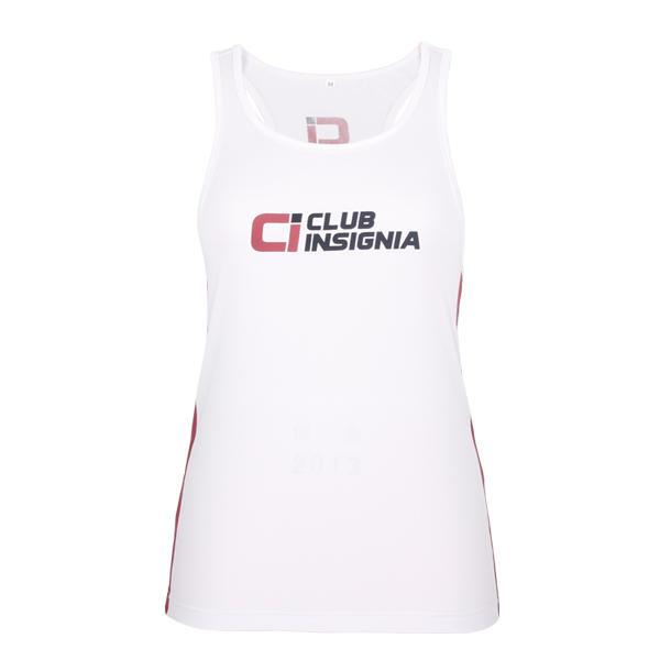 white tank top womens club 100 polyester