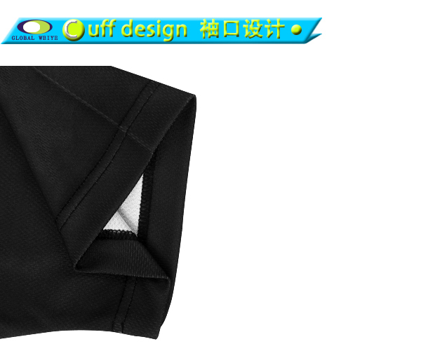 黑色100%涤纶冰球枫叶双面印花球服长袖V领衫