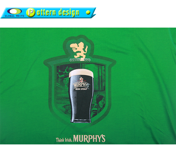 定制广告衫男士V领印花绿色t恤衫定做