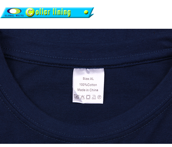 男士广告宣传衫藏蓝色烫画圆领短袖T恤衫订制工厂