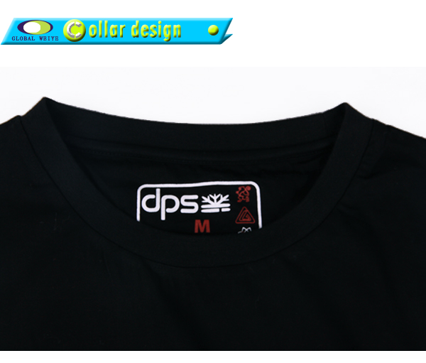 男士广告宣传衫黑色印花圆领短袖特殊袖T恤衫订制工厂