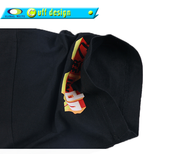 男士团队广告宣传衫黑色圆领烫画短袖工作服定制厂家