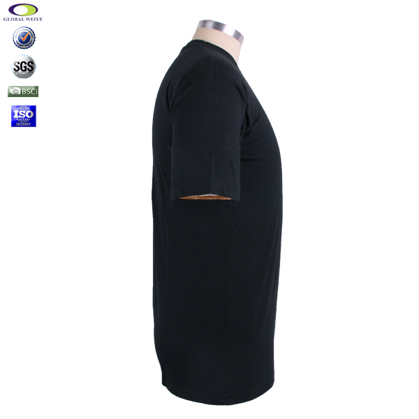 黑色团队广告宣传衫圆领字母印花纯棉短袖男士T恤衫定制厂家