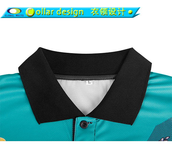 定制男士全涤热升华POLO衫翻领短袖T恤