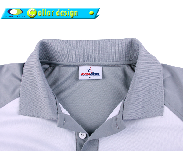 男士全涤灰色热升华POLO衫翻领短袖T恤衫定制