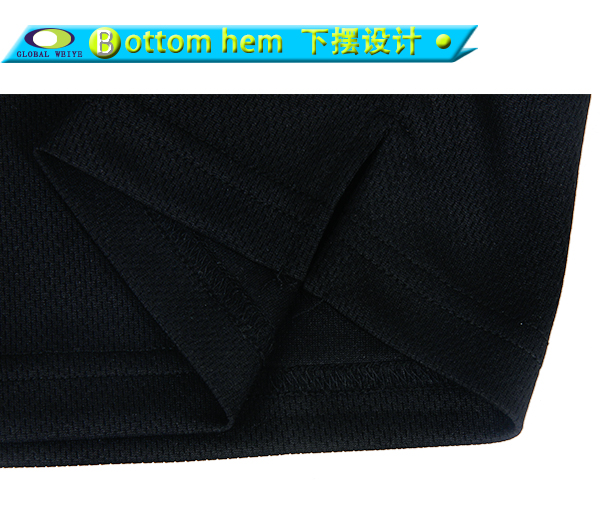 男士全涤黑色空白运动插肩POLO衫翻领短袖T恤衫定制厂家