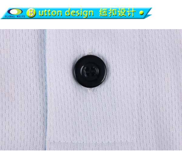 男士全涤蓝白运动POLO衫翻领短袖T恤衫定制厂家