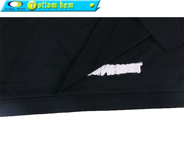 定做男士全涤拉链刺绣口袋POLO衫黑色翻领短袖T恤衫工作服