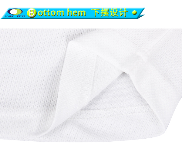 定制男士红白拼接运动球衣圆领短袖T恤衫定制工厂