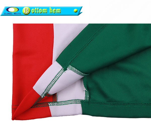 定制男士绿色全涤立领印花短袖T恤衫定制印logo