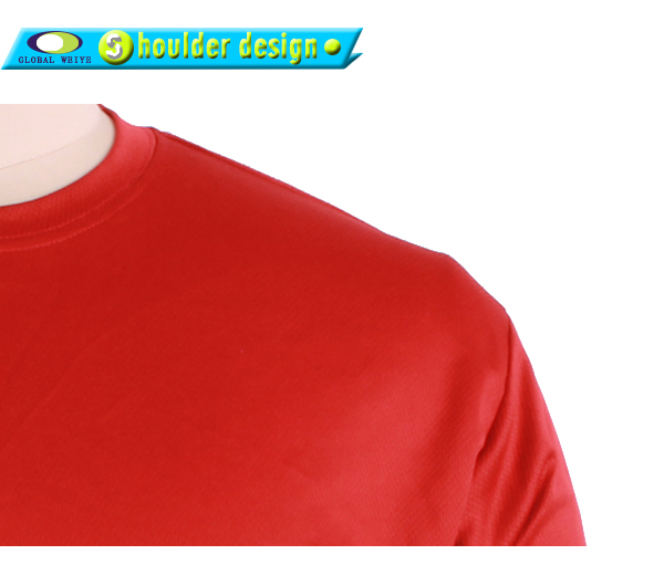 定制男士红色全涤圆领印花长袖运动服T恤衫定制厂家