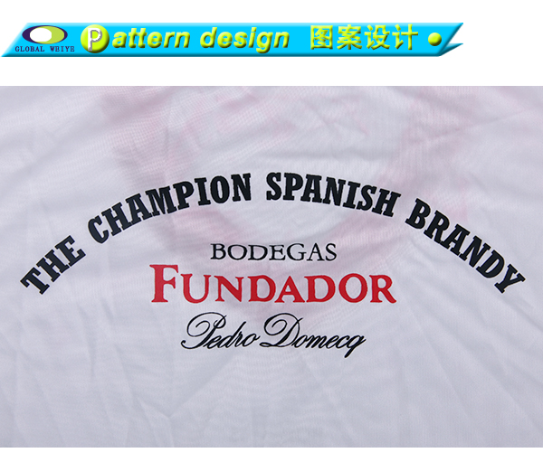 定制男士全涤V领白色印花宣传短袖T恤衫定制厂家