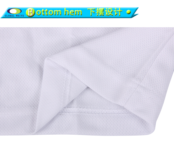 男士白色圆领全涤运动宣传印花短袖T恤衫订制厂家