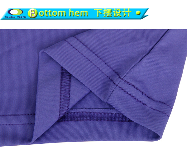 男士紫色全涤字母印花圆领短袖T恤衫定制厂家