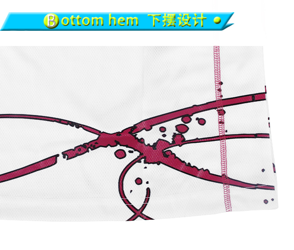 定制男士白色全涤网眼印花圆领短袖T恤衫