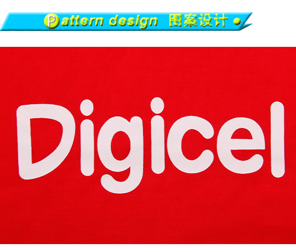 男士全涤红色字母印花圆领短袖T恤衫厂家定制