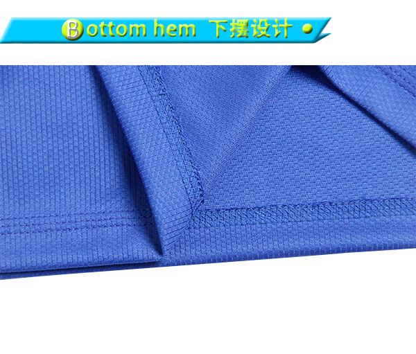 订制男士蓝色全涤圆领印花长袖T恤衫广告衫定做