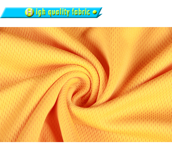 订制黄色全涤网眼异色领印花圆领刺绣T恤男短袖定制