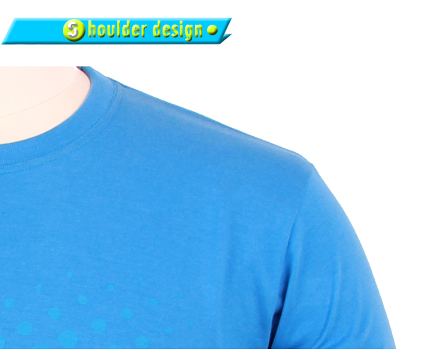 订制蓝色全涤银粉印T恤男圆领短袖工作服定制