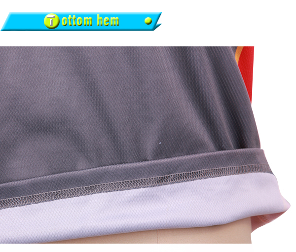 订制男士红灰拼接全涤插肩印花T恤圆领短袖团服定做