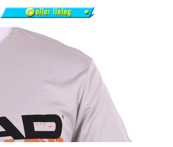 订制男士灰色全涤热升华T恤圆领短袖运动服定做