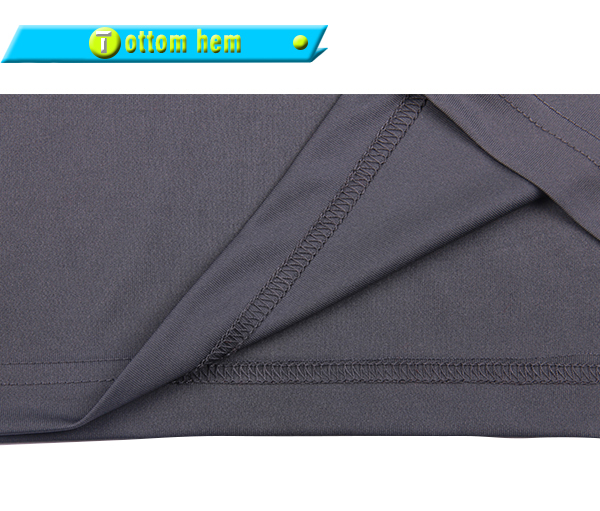 订制男士灰色全涤字母印花T恤圆领短袖运动服定做