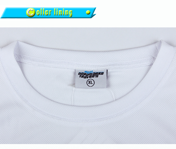 订制男士白色全涤印花T恤圆领短袖工作服定做