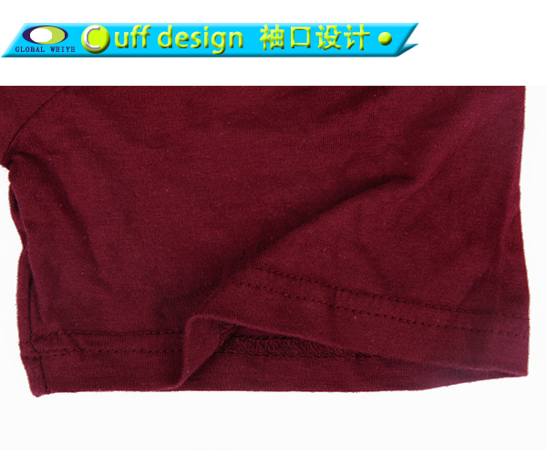 定制女士纯棉深红色印花圆领短袖T恤衫工作服订做