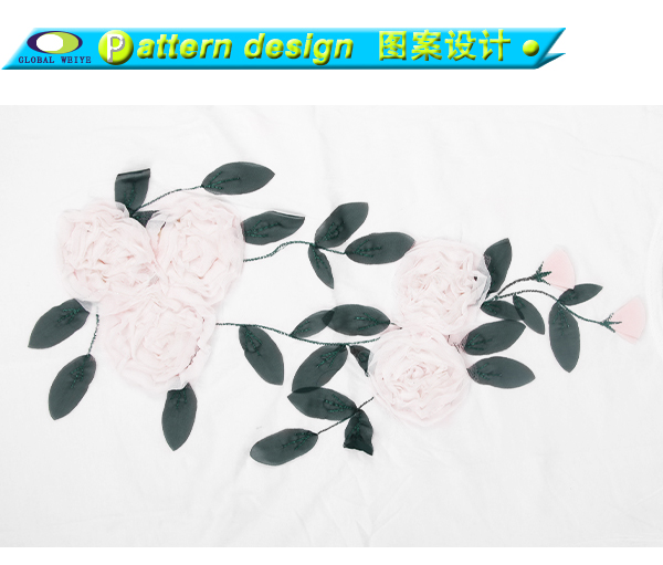 订制女士白色长款不规则蕾丝花刺绣圆领短袖T恤衫定做厂家
